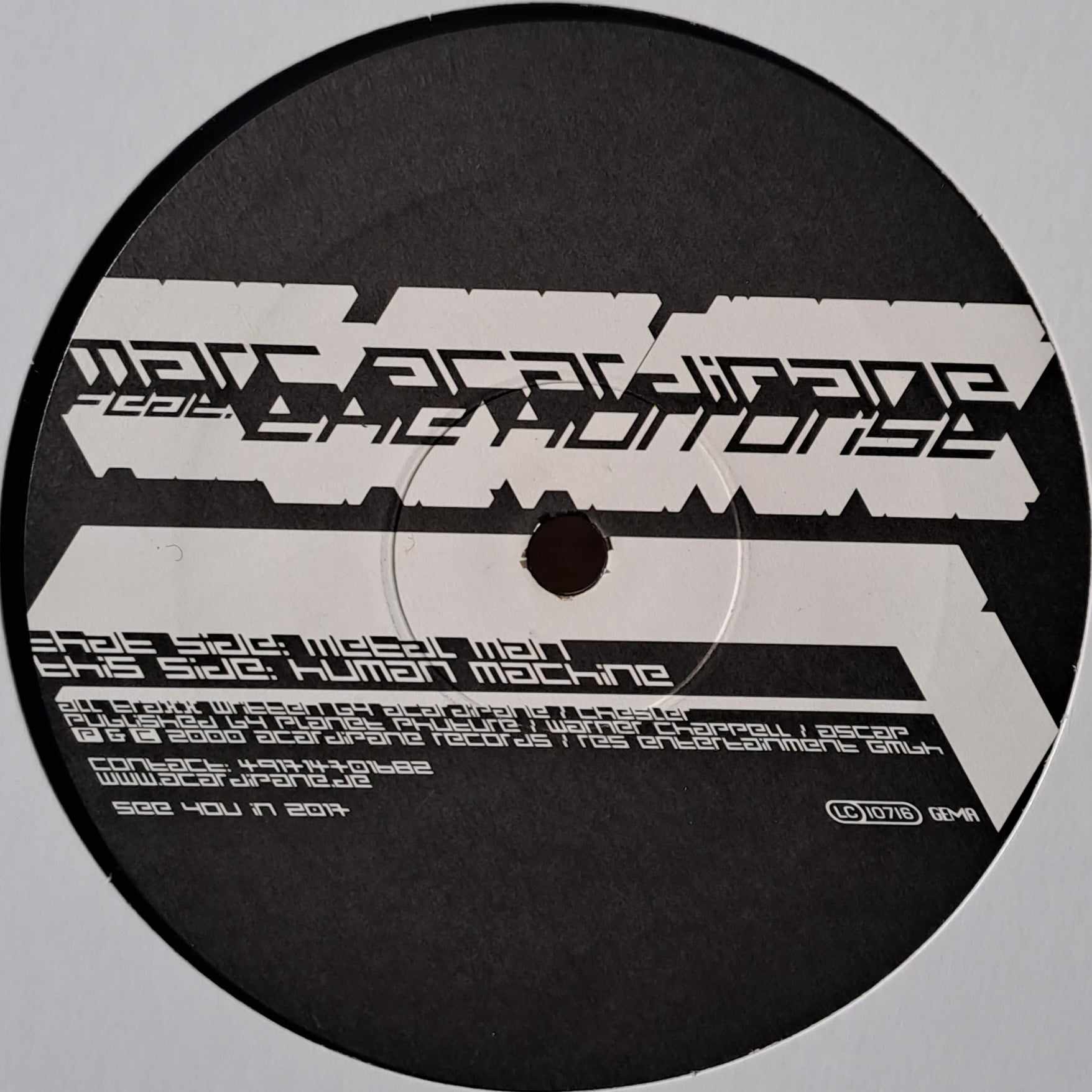 Acardipane Records 012 12 - vinyle hardcore
